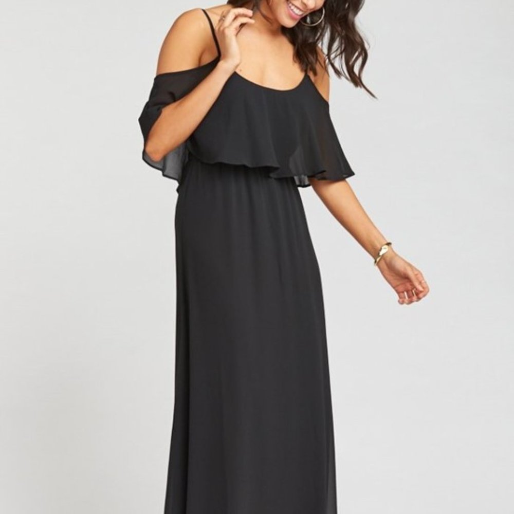 NWT! Show Me Your Mumu Black Chiffon Dress-M